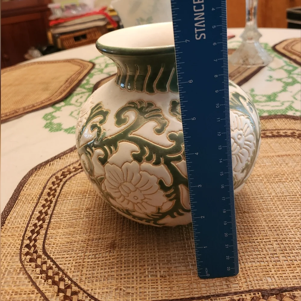 Vintage Glazed Ceramic Vase 7